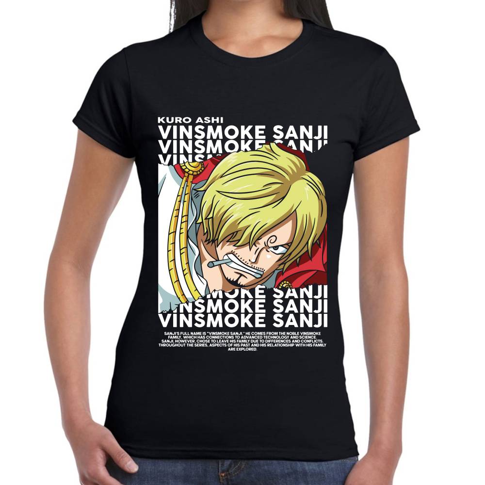 Playera Sanji Cigarro One Piece Algodón Premium #0003312