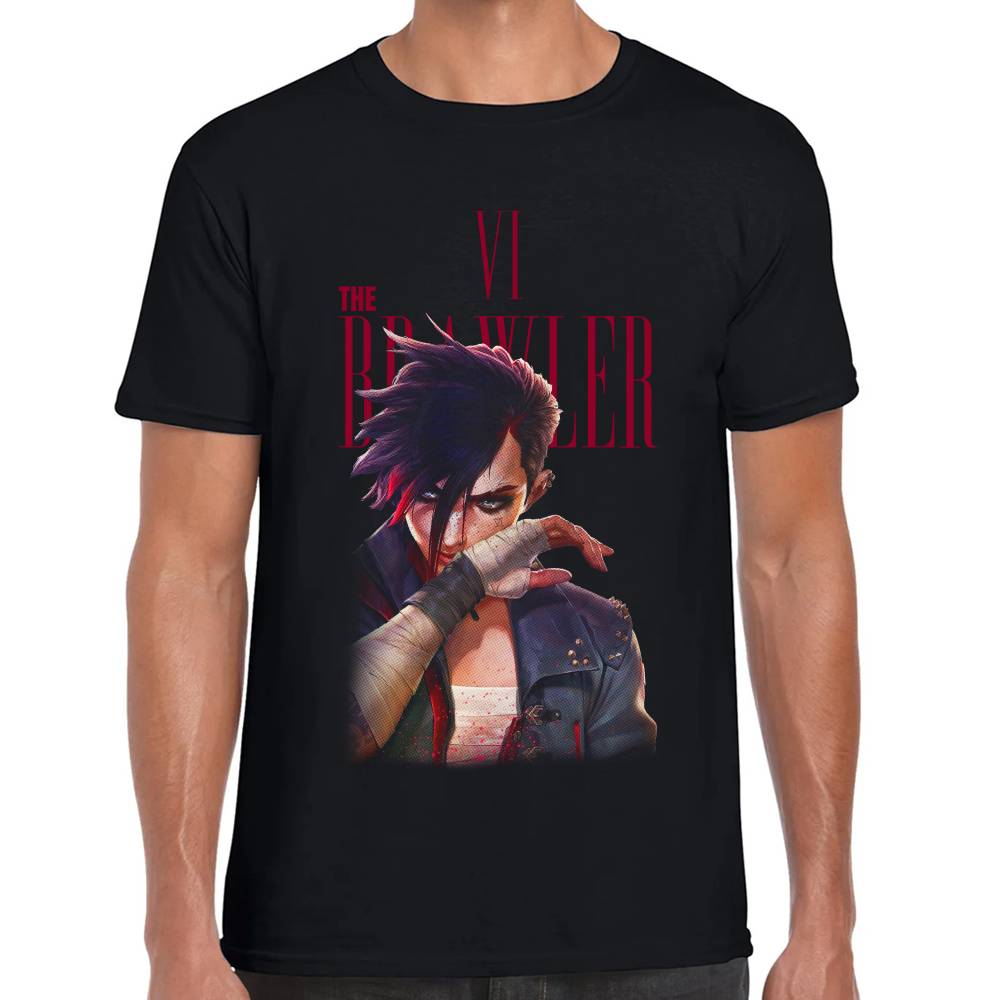 Playera Vi The Brawler Arcane Algodón Premium #0003315 Imagen principal del producto