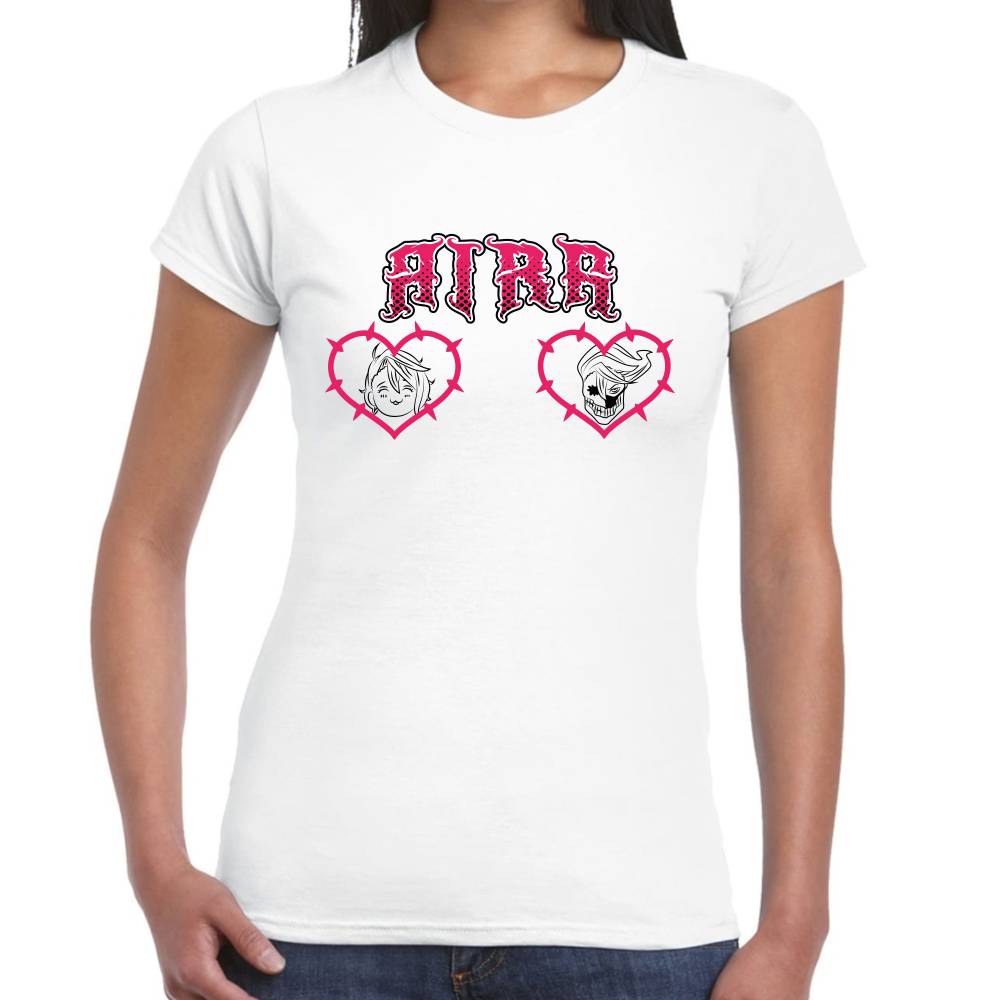 Playera Aira Shiratori Corazones DanDaDan Algodón Premium #0003501 Imagen secundaria del producto