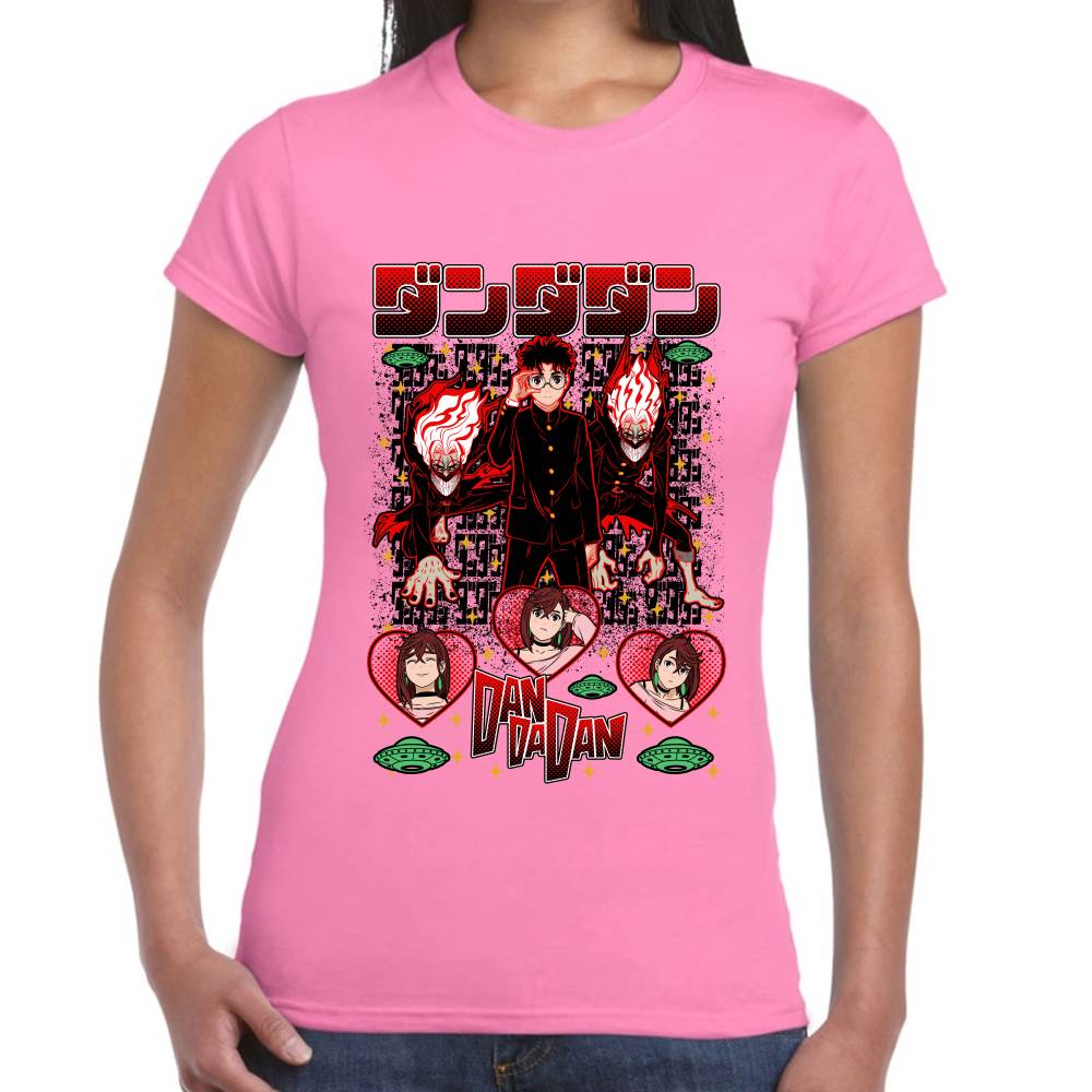 Playera Okarun & Momo DanDaDan Algodón Premium #0003502