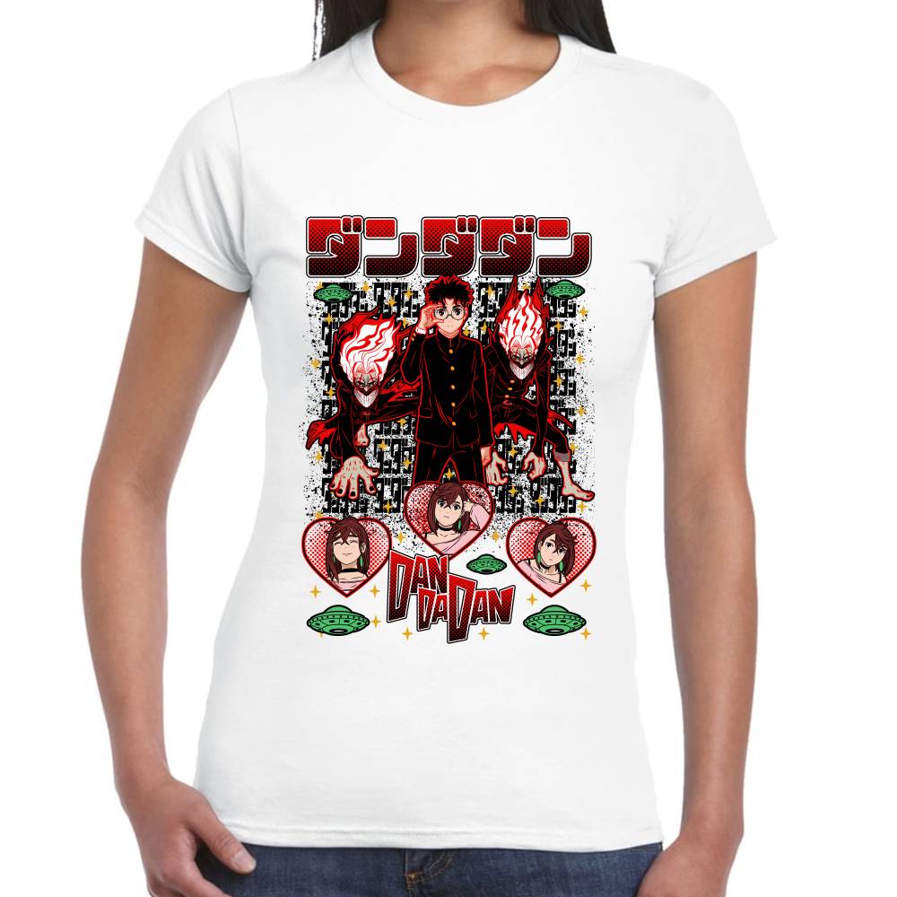 Playera Okarun & Momo DanDaDan Algodón Premium #0003502