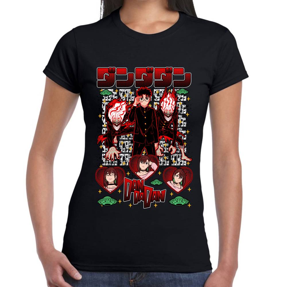 Playera Okarun & Momo DanDaDan Algodón Premium #0003502
