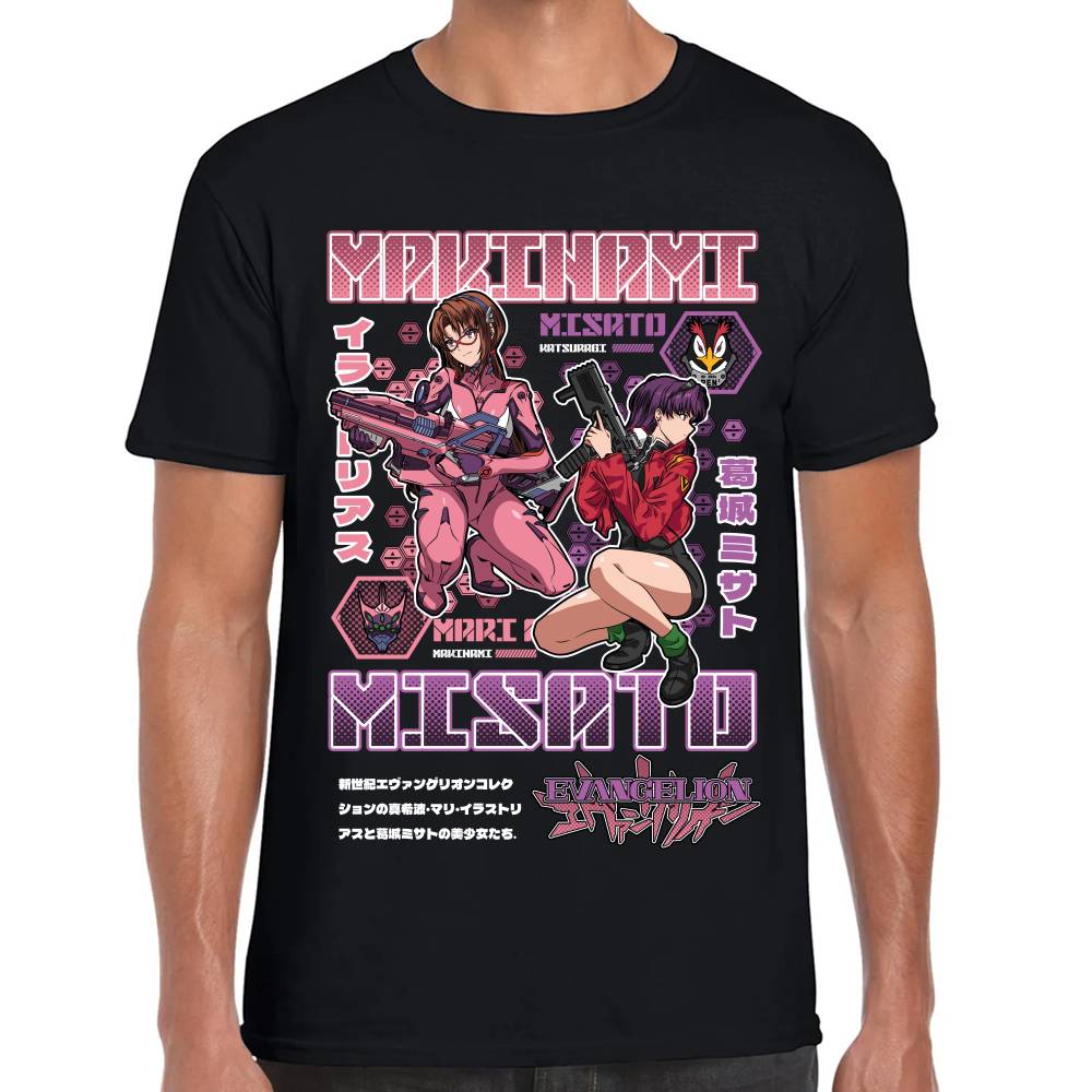 Playera Makinami & Misato Evangelion Algodón Premium #0003506 Imagen principal del producto