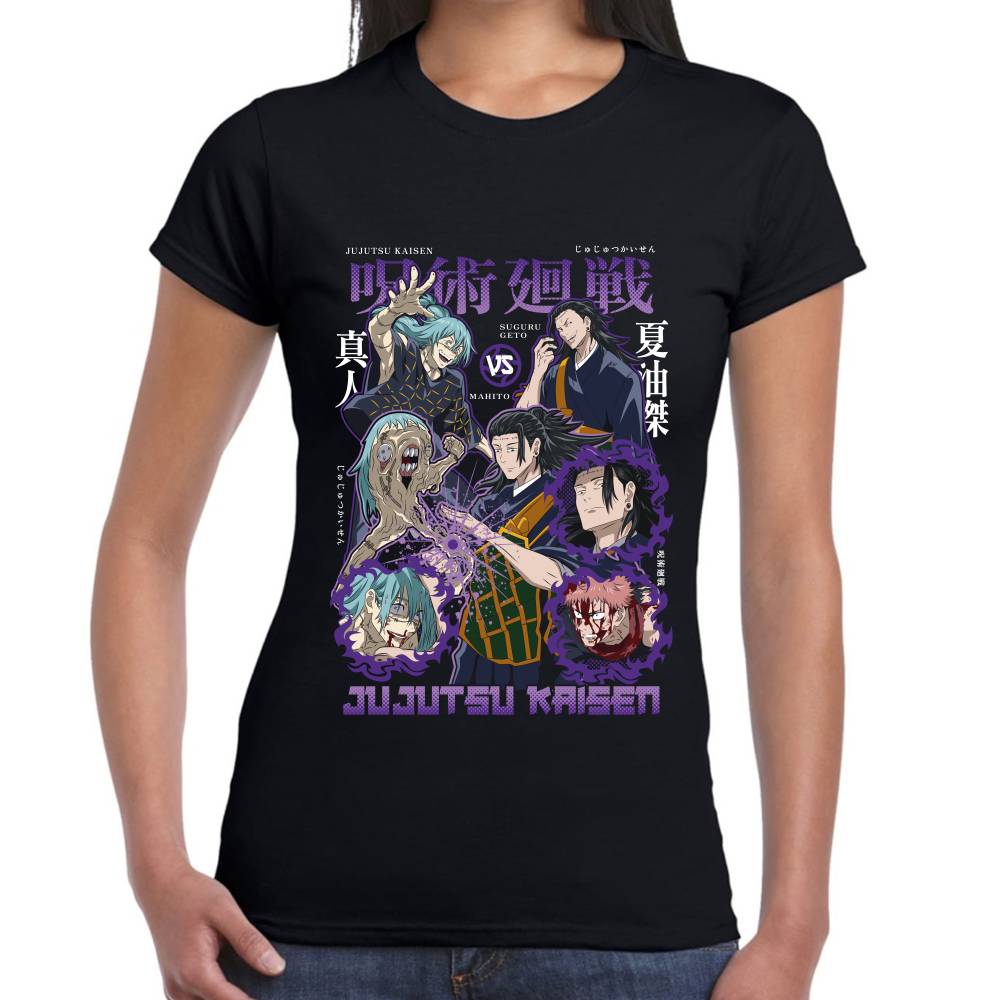 Playera Suguro Geto vs Mahito, Itadori Jujutsu Kaisen Algodón Premium #0003507