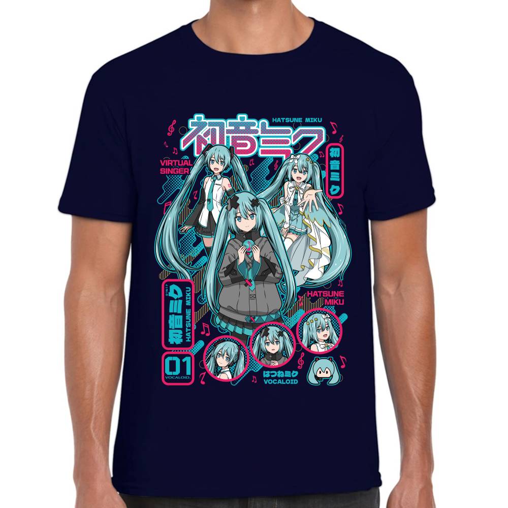 Playera Hatsune Miku 3 Vestidos Vocaloid Algodón Premium #0003509