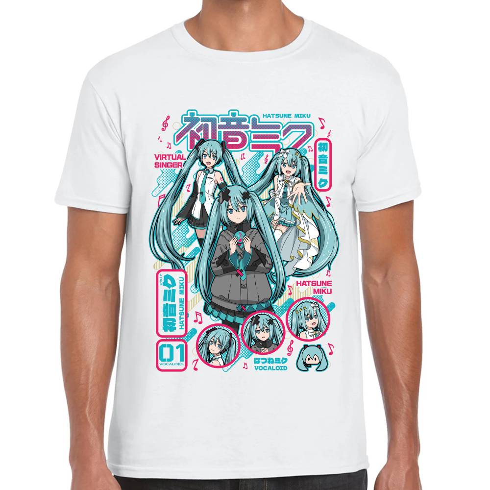 Playera Hatsune Miku 3 Vestidos Vocaloid Algodón Premium #0003509