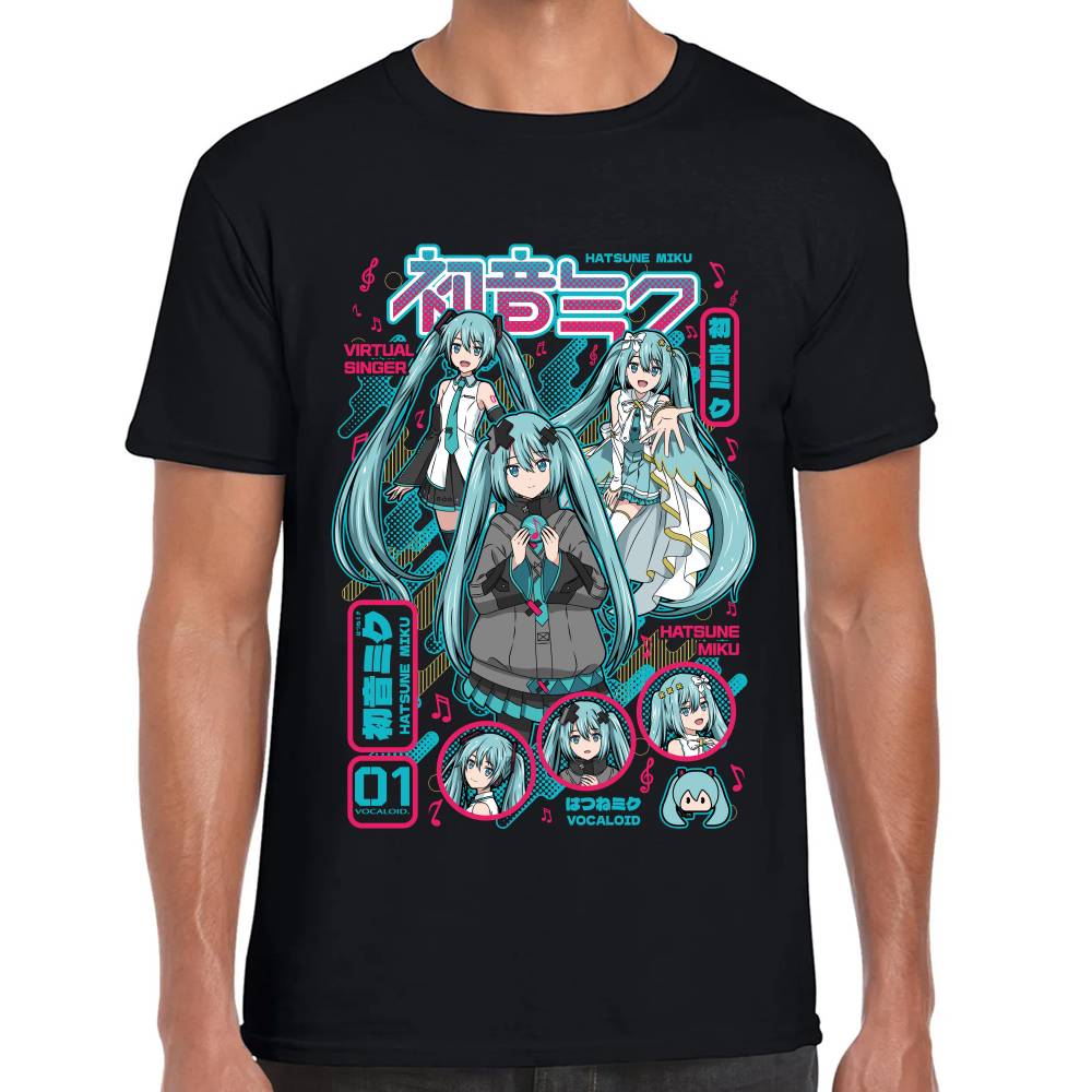 Playera Hatsune Miku 3 Vestidos Vocaloid Algodón Premium #0003509