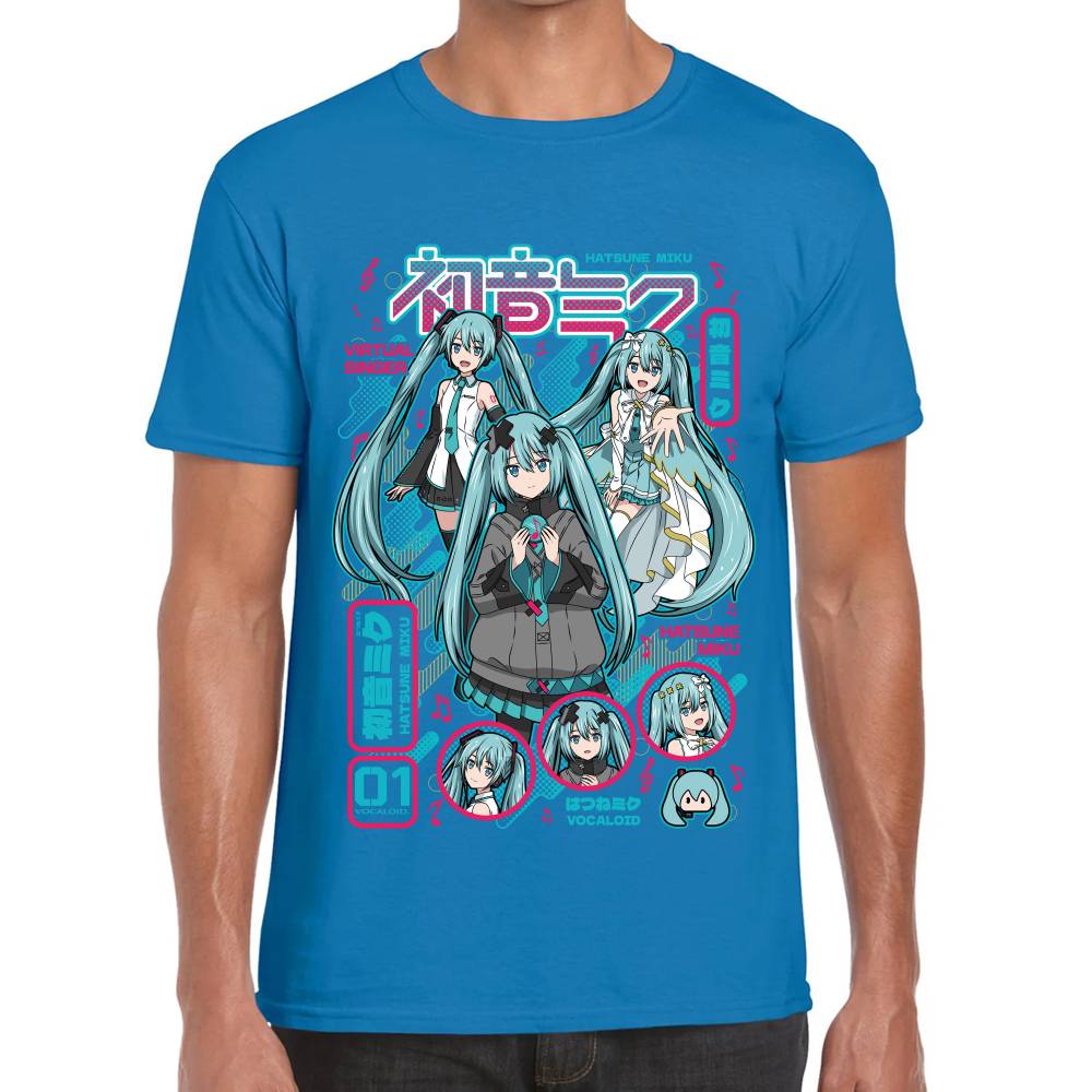 Playera Hatsune Miku 3 Vestidos Vocaloid Algodón Premium #0003509