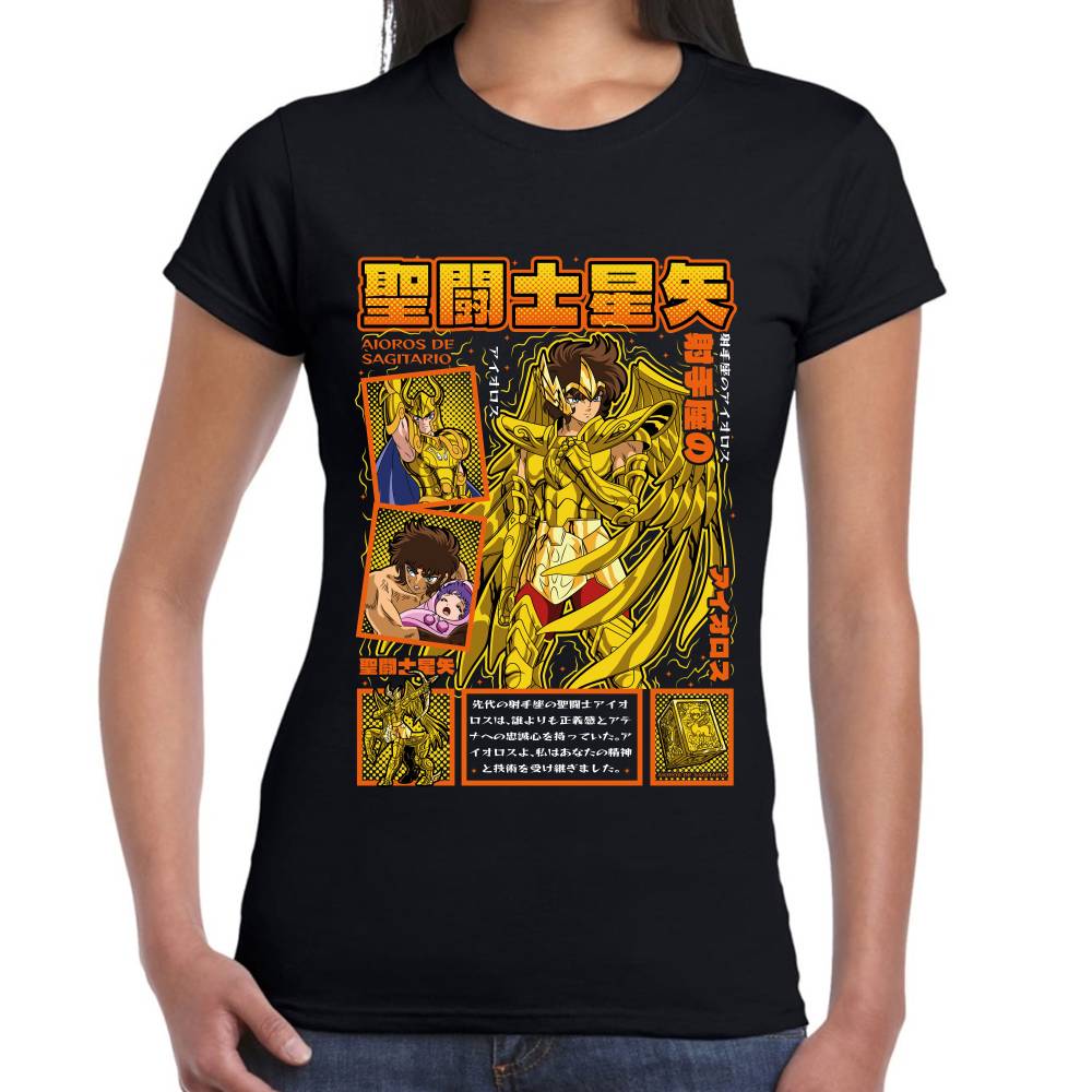 Playera Aioros de Sagitario Caballeros del Zodiaco Algodón Premium #0003510 Imagen secundaria del producto