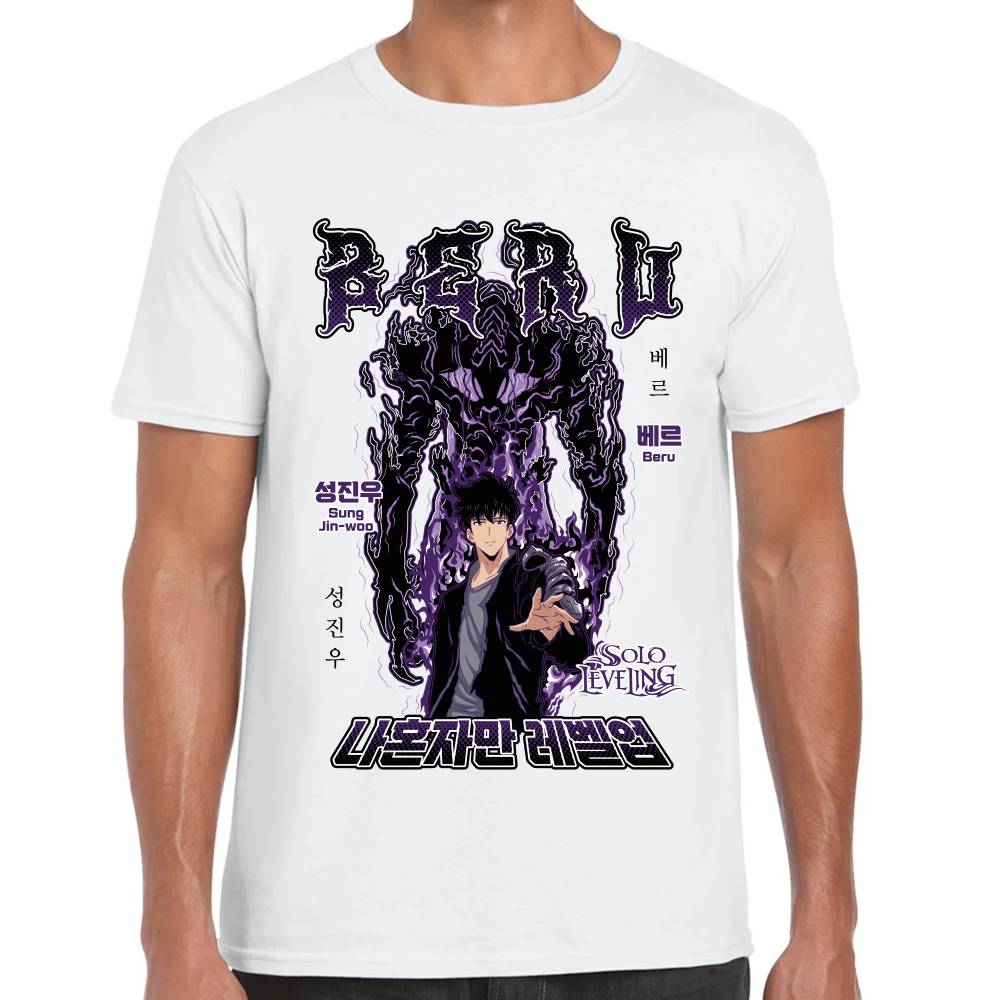 Playera Sung Jinwoo & Beru Solo Leveling Algodón Premium #0003513