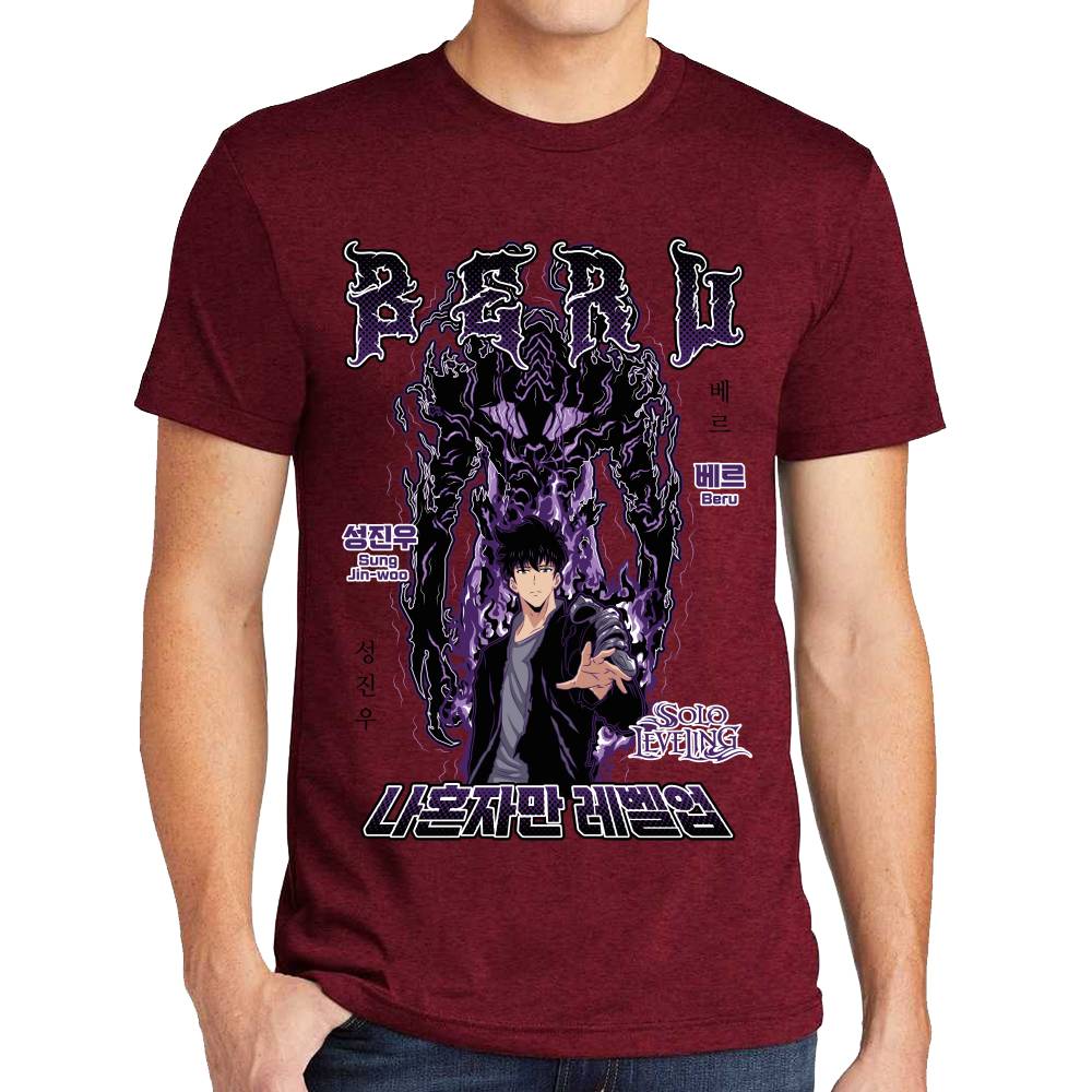 Playera Sung Jinwoo & Beru Solo Leveling Algodón Premium #0003513