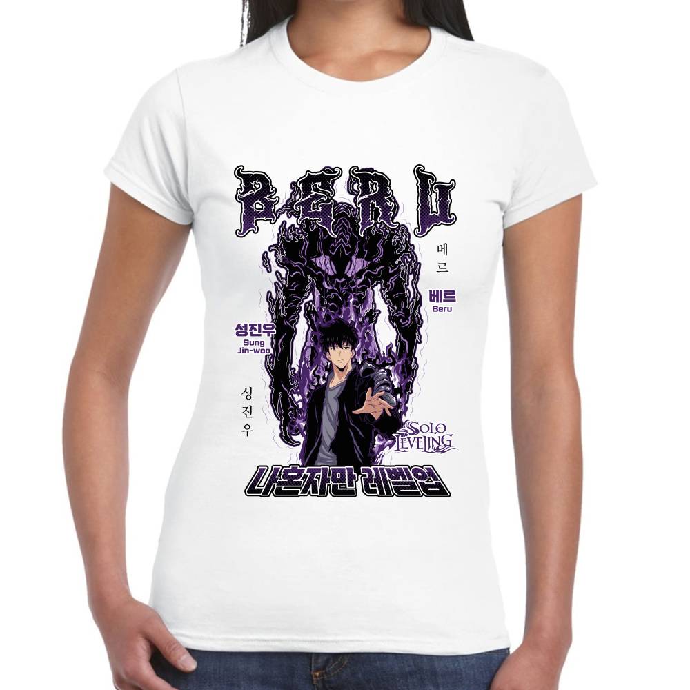 Playera Sung Jinwoo & Beru Solo Leveling Algodón Premium #0003513