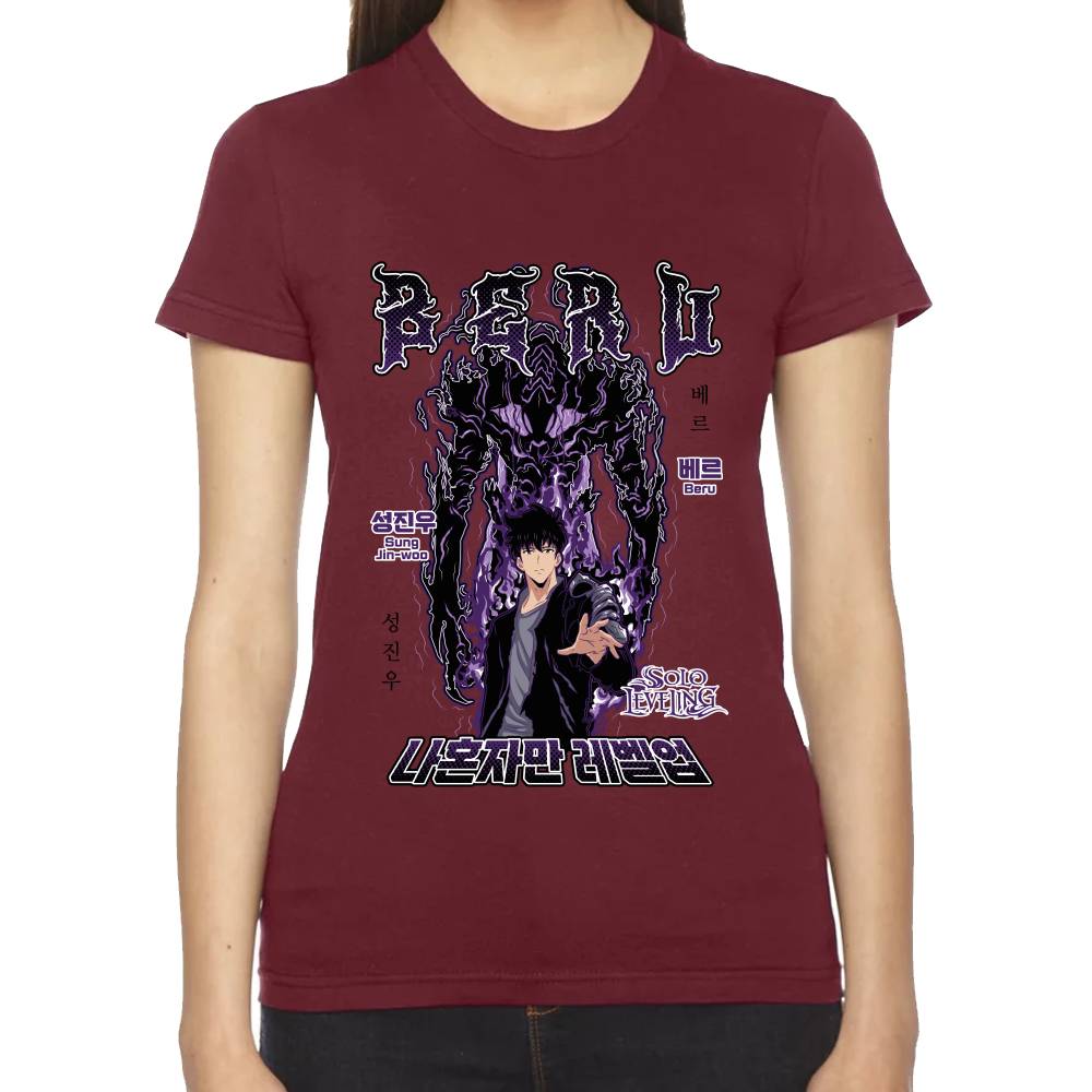 Playera Sung Jinwoo & Beru Solo Leveling Algodón Premium #0003513