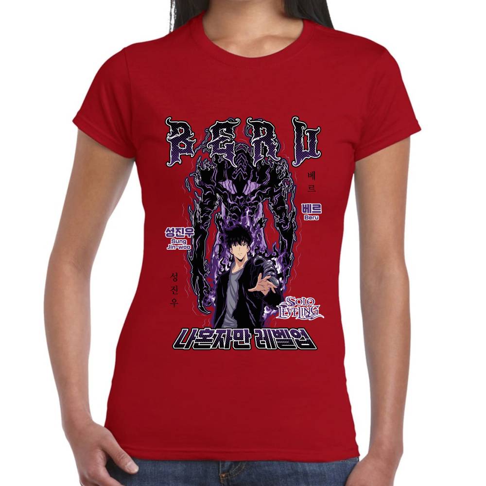 Playera Sung Jinwoo & Beru Solo Leveling Algodón Premium #0003513