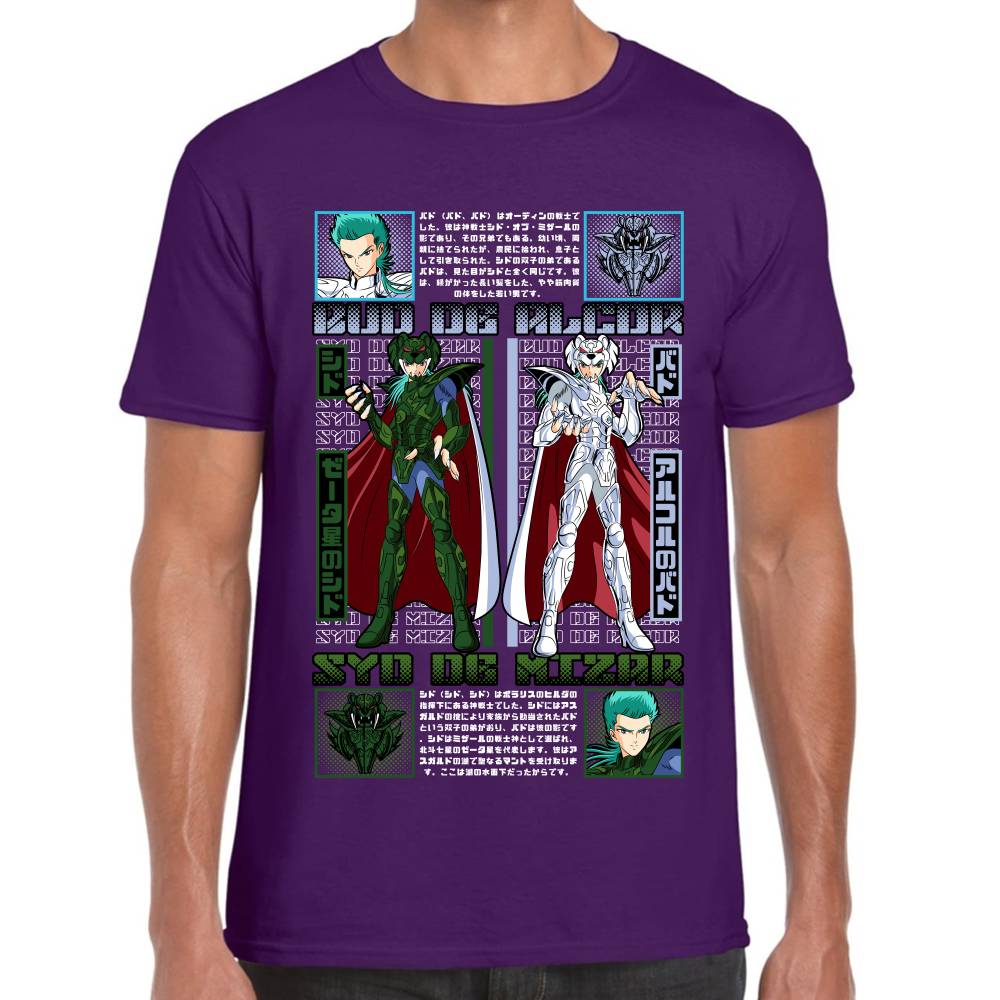 Playera Bud de Alcor & Syd de Mizar Caballeros del Zodiaco Algodón Premium #0003515