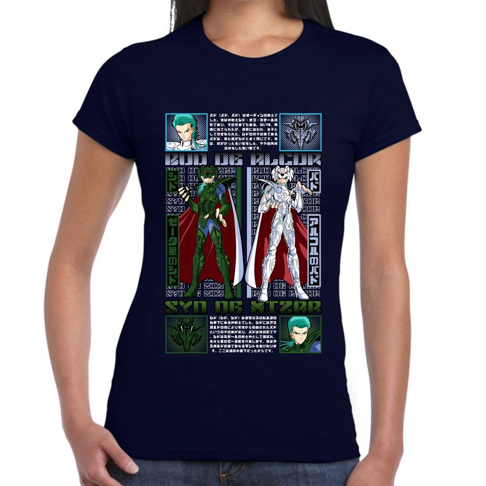 Playera Bud de Alcor & Syd de Mizar Caballeros del Zodiaco Algodón Premium #0003515