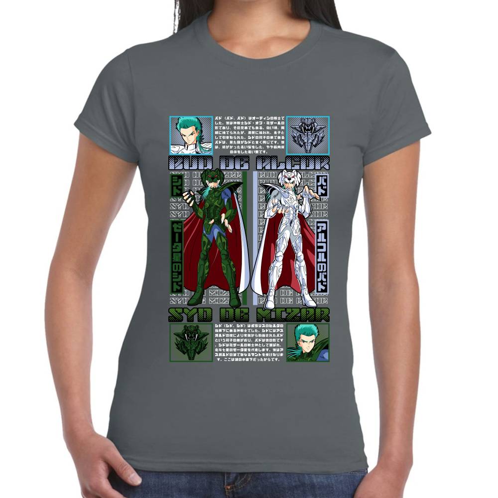 Playera Bud de Alcor & Syd de Mizar Caballeros del Zodiaco Algodón Premium #0003515