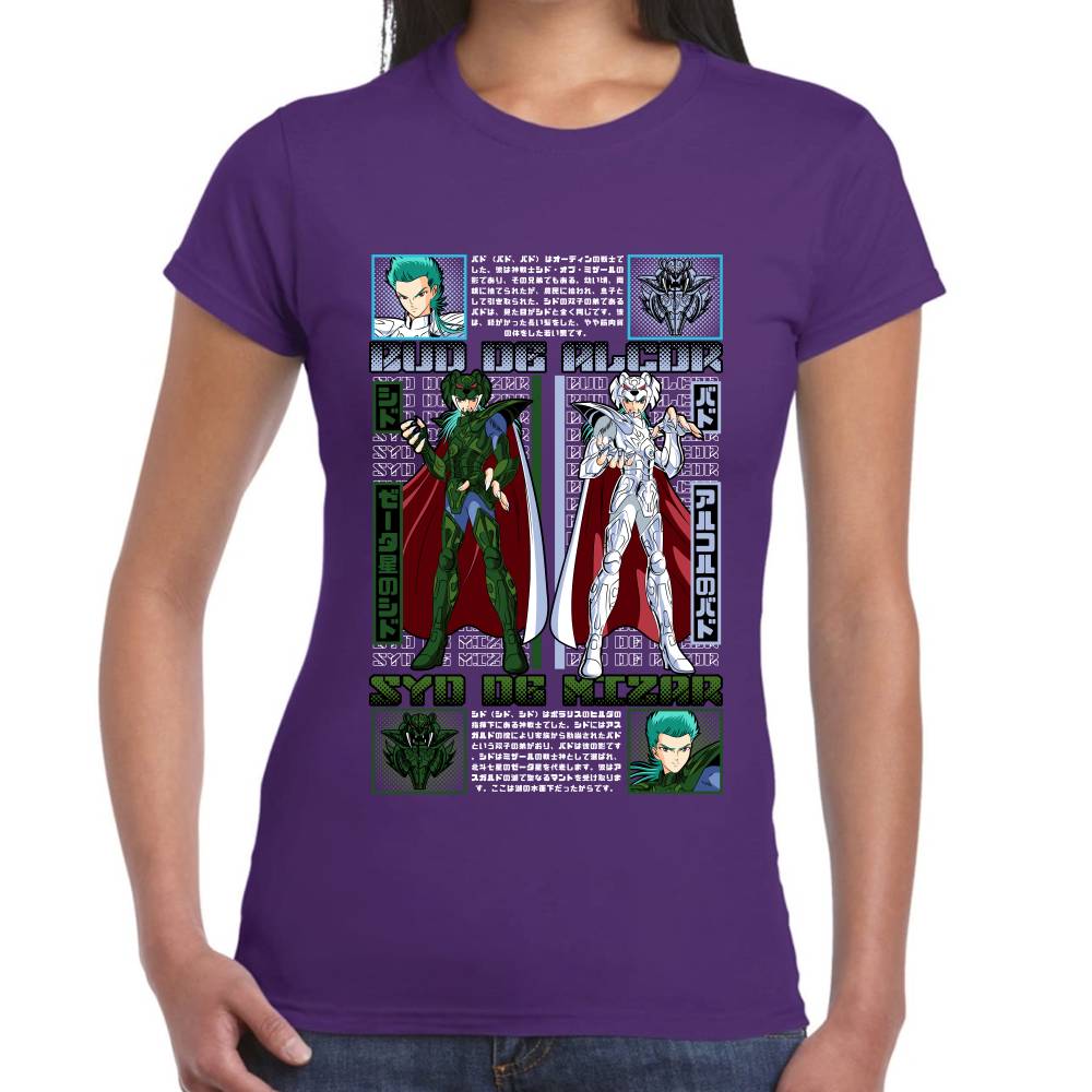 Playera Bud de Alcor & Syd de Mizar Caballeros del Zodiaco Algodón Premium #0003515