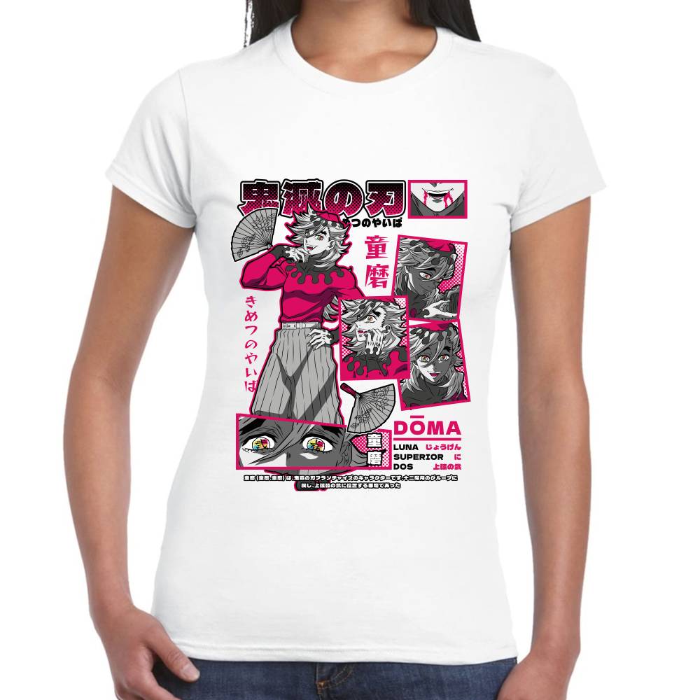 Playera Doma Luna Superior 2 Demon Slayer Algodón Premium #0003516
