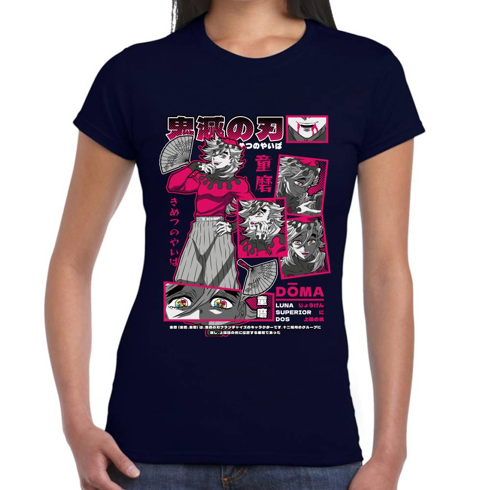 Playera Doma Luna Superior 2 Demon Slayer Algodón Premium #0003516