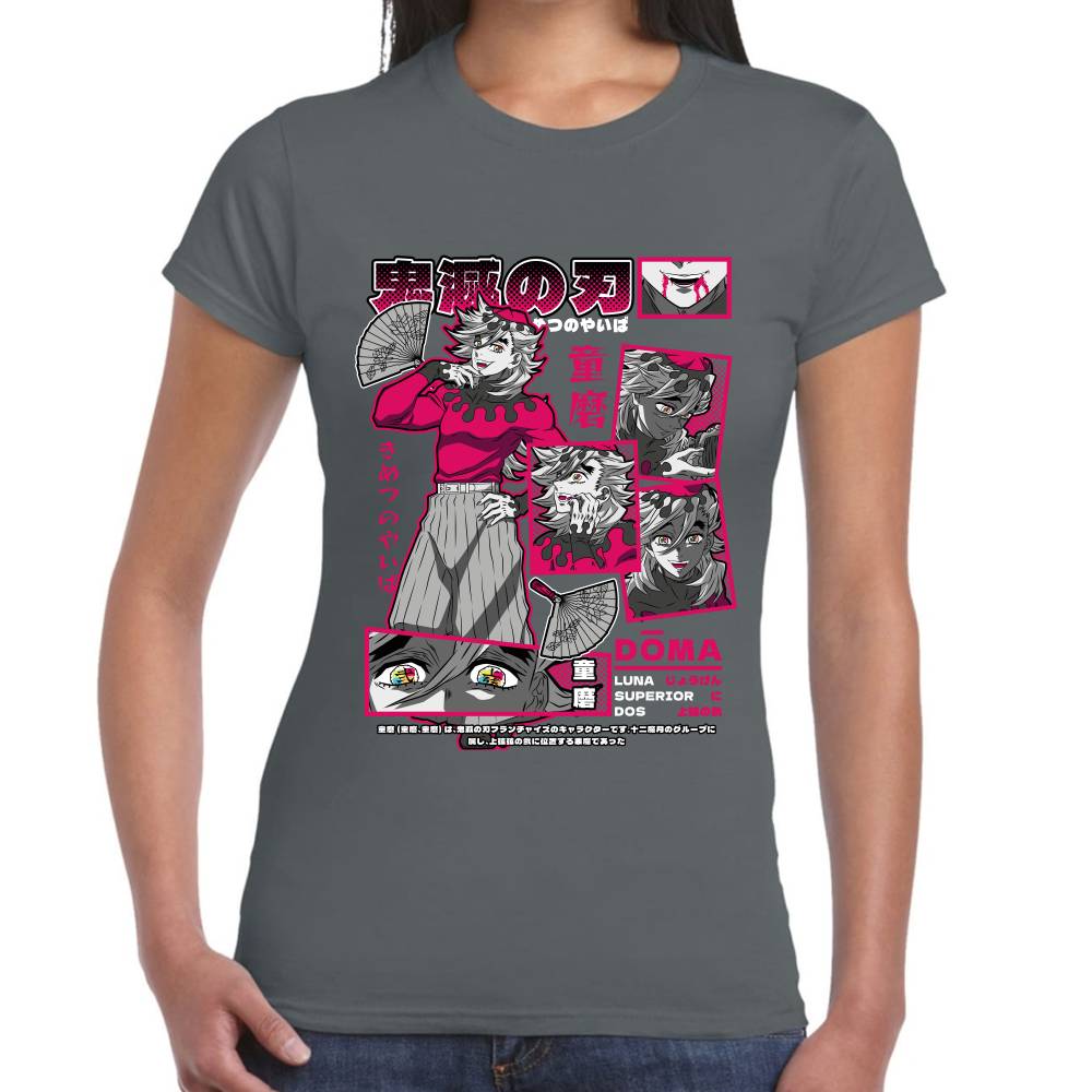 Playera Doma Luna Superior 2 Demon Slayer Algodón Premium #0003516