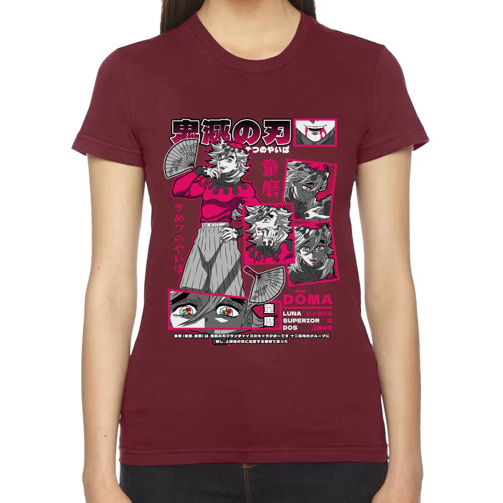 Playera Doma Luna Superior 2 Demon Slayer Algodón Premium #0003516