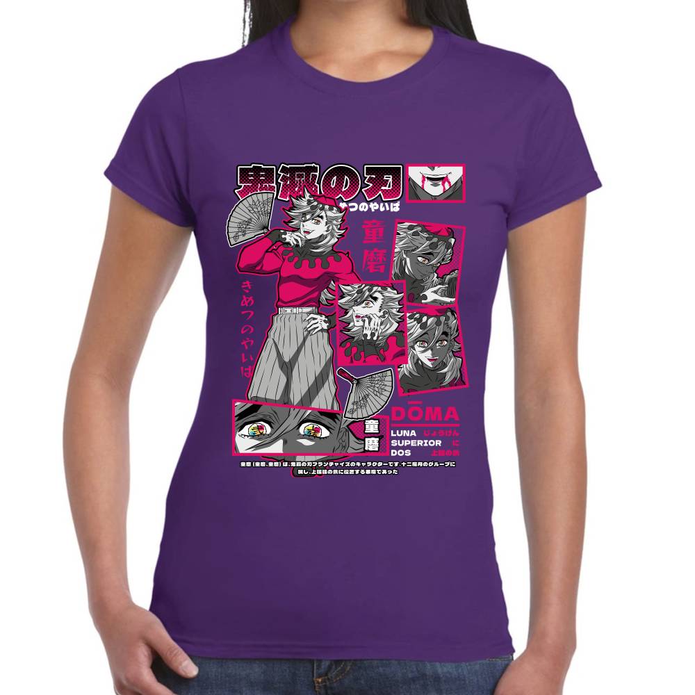 Playera Doma Luna Superior 2 Demon Slayer Algodón Premium #0003516