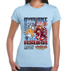 Playera Ayanami & Azuka, Eva 02 & Eva 00 Evangelion Algodón Premium #0003517