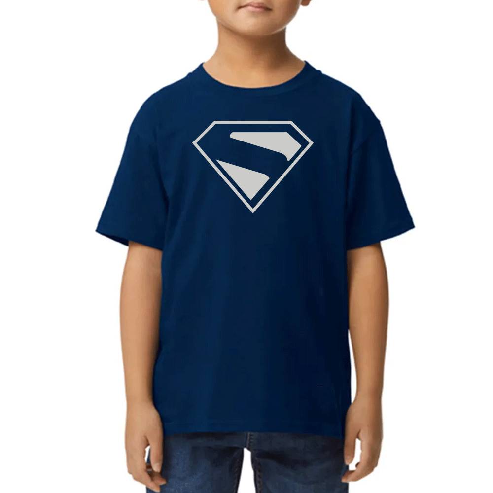 Playera de Niño Superman Logo Diamante DC Algodón Premium #0003522
