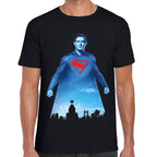 Playera Superman Ciudad Fondo DC Algodón Premium #0003527