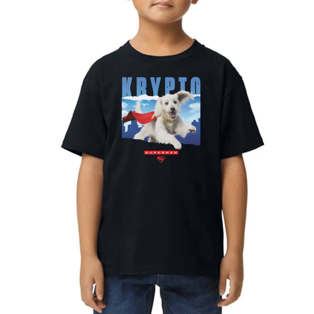 Playera de Niño Krypto Volando Superman DC Algodón Premium #0003528