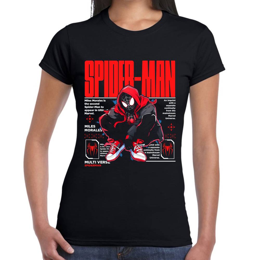 Playera Miles Morales SpiderMan Marvel Algodón Premium #0003529 Imagen secundaria del producto