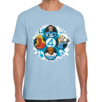 Playera 4 Fantasticos 5 Circulos Marvel Algodón Premium #0003531