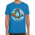Playera 4 Fantasticos 5 Circulos Marvel Algodón Premium #0003531