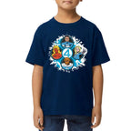 Playera de Niño 4 Fantasticos 5 Circulos Marvel Algodón Premium #0003531