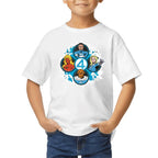 Playera de Niño 4 Fantasticos 5 Circulos Marvel Algodón Premium #0003531