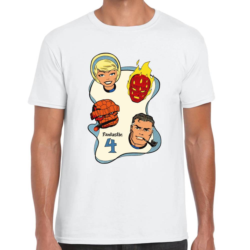 Playera 4 Fantasticos Pipa & Puro Marvel Algodón Premium #0003534