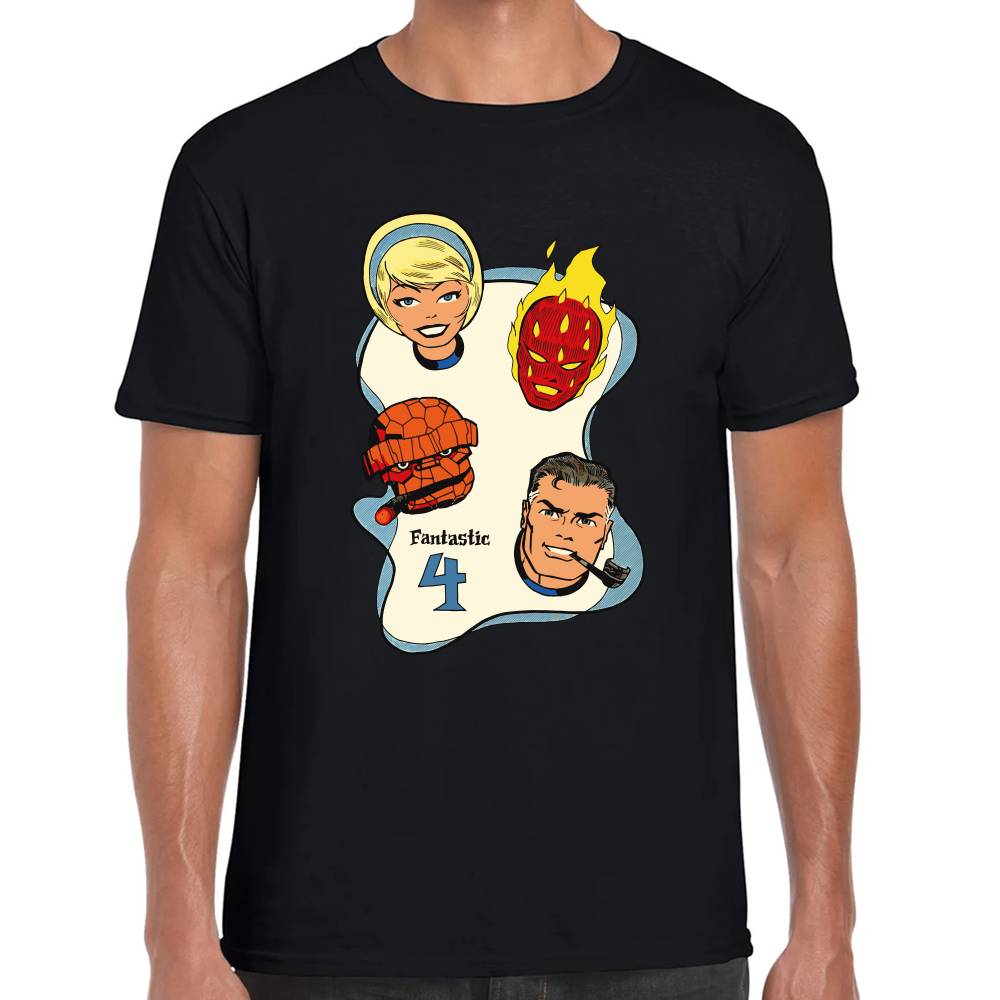 Playera 4 Fantasticos Pipa & Puro Marvel Algodón Premium #0003534 Imagen principal del producto