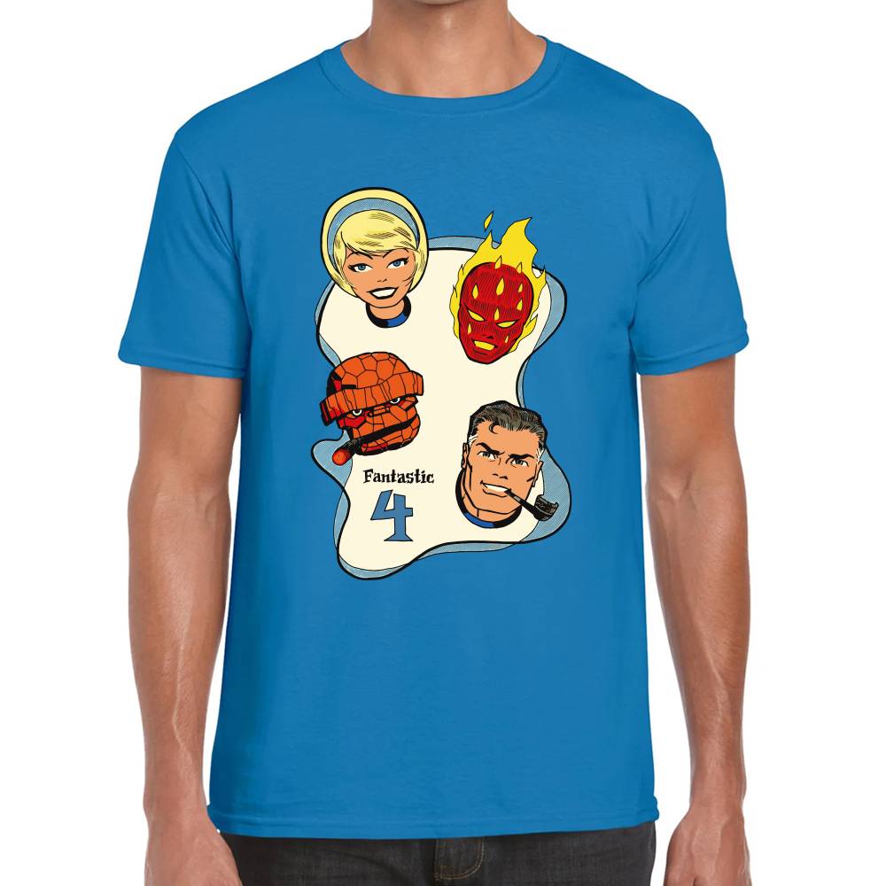 Playera 4 Fantasticos Pipa & Puro Marvel Algodón Premium #0003534