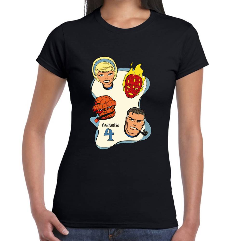 Playera 4 Fantasticos Pipa & Puro Marvel Algodón Premium #0003534 Imagen secundaria del producto