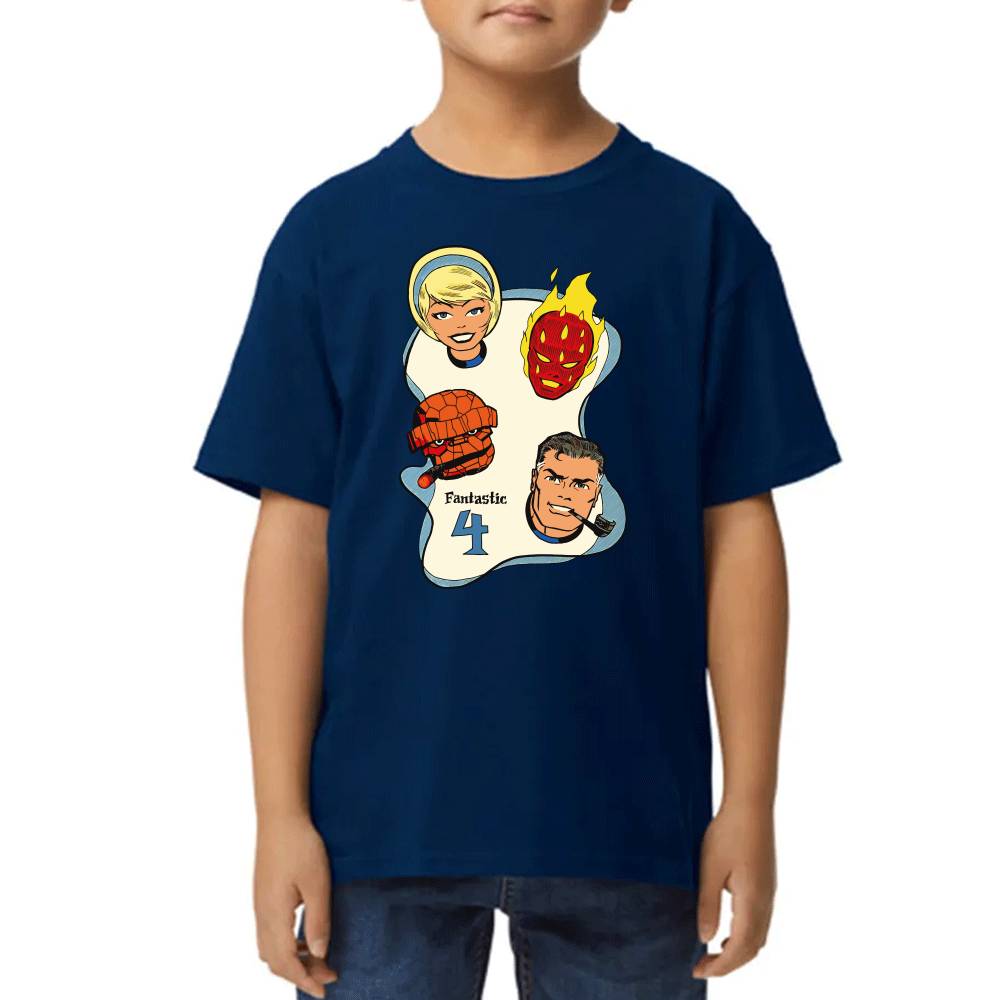 Playera de Niño 4 Fantasticos Pipa & Puro Marvel Algodón Premium #0003534