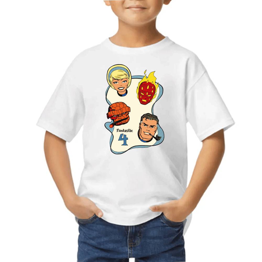 Playera de Niño 4 Fantasticos Pipa & Puro Marvel Algodón Premium #0003534