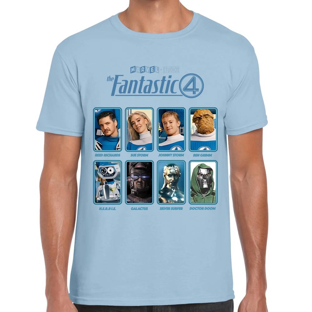Playera 4 Fantasticos Pelicula 2025 Marvel Algodón Premium #0003537