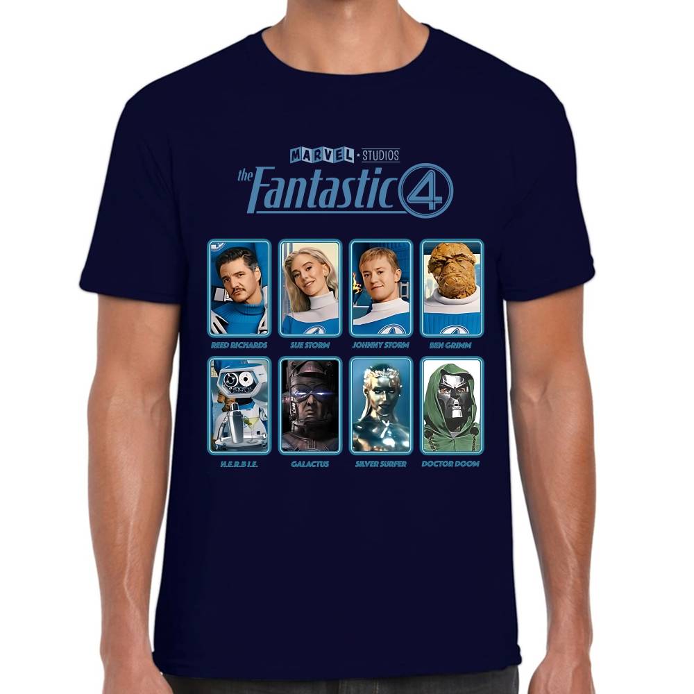 Playera 4 Fantasticos Pelicula 2025 Marvel Algodón Premium #0003537