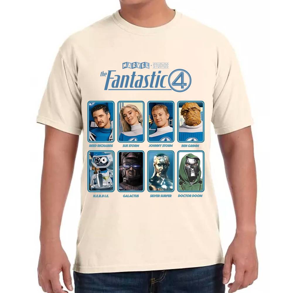 Playera 4 Fantasticos Pelicula 2025 Marvel Algodón Premium #0003537