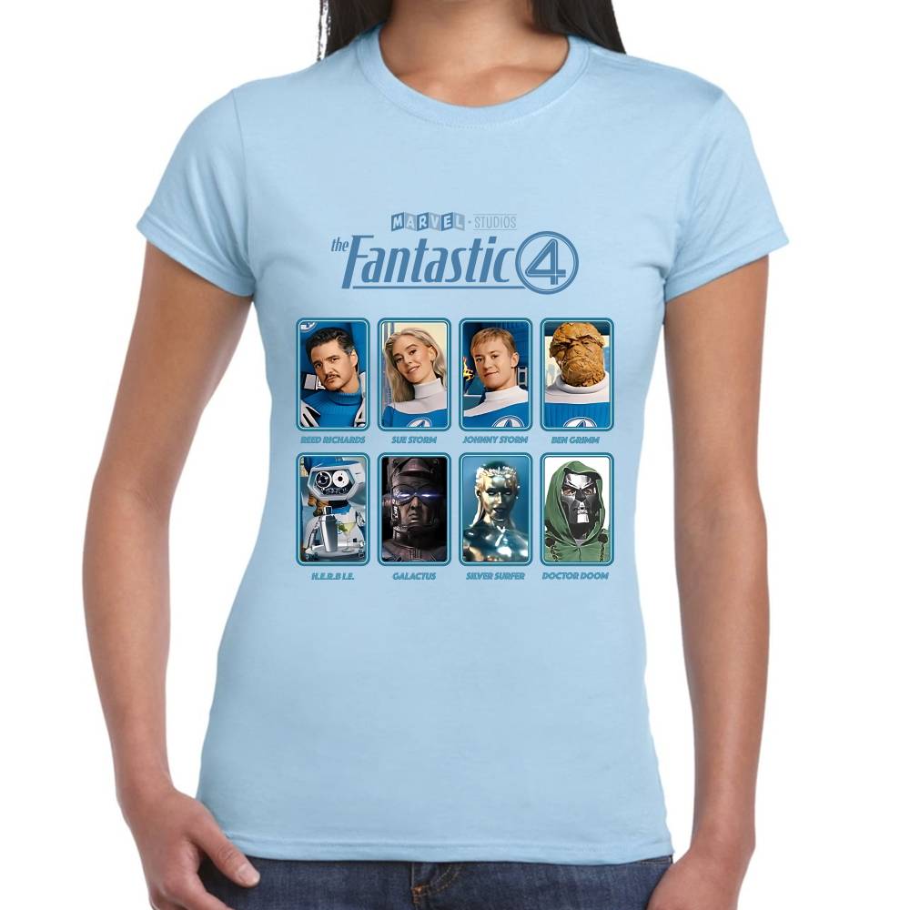 Playera 4 Fantasticos Pelicula 2025 Marvel Algodón Premium #0003537