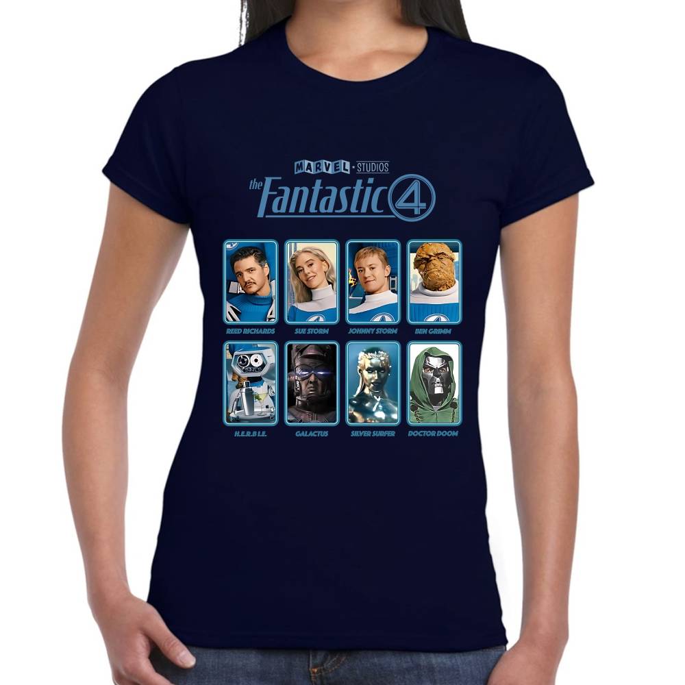 Playera 4 Fantasticos Pelicula 2025 Marvel Algodón Premium #0003537