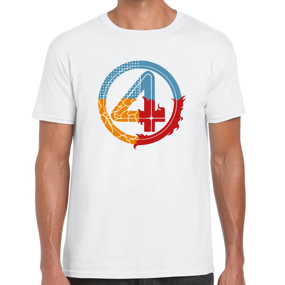 Playera 4 Fantasticos Logo Circular Marvel Algodón Premium #0003538 Imagen principal del producto