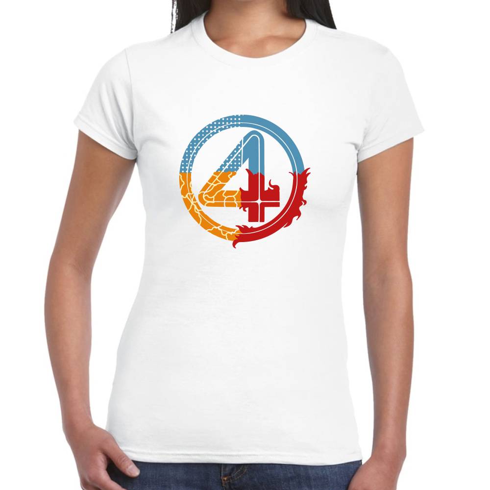 Playera 4 Fantasticos Logo Circular Marvel Algodón Premium #0003538