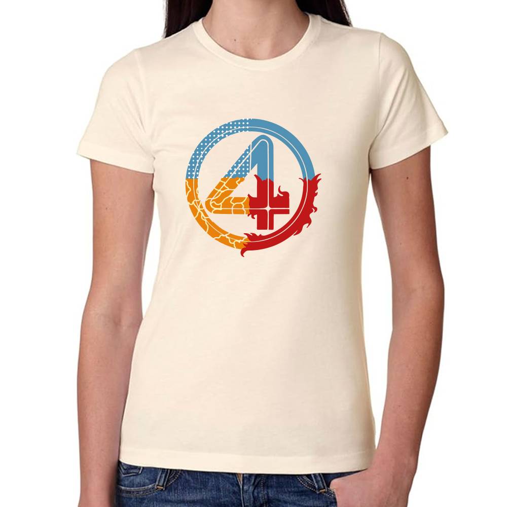 Playera 4 Fantasticos Logo Circular Marvel Algodón Premium #0003538